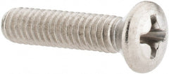 Value Collection - #8-32 UNC, 3/4" OAL Phillips Drive Machine Screw - Oval Head, Grade 18-8 Stainless Steel, Uncoated, Without Washer - Exact Tooling