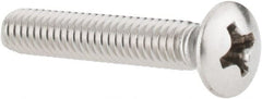 Value Collection - #8-32 UNC, 1" OAL Phillips Drive Machine Screw - Oval Head, Grade 18-8 Stainless Steel, Uncoated, Without Washer - Exact Tooling