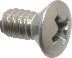Value Collection - #10-24 UNC, 3/8" OAL Phillips Drive Machine Screw - Oval Head, Grade 18-8 Stainless Steel, Uncoated, Without Washer - Exact Tooling