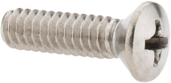 Value Collection - #10-24 UNC, 3/4" OAL Phillips Drive Machine Screw - Oval Head, Grade 18-8 Stainless Steel, Uncoated, Without Washer - Exact Tooling