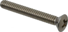 Value Collection - #10-24 UNC, 1-1/2" OAL Phillips Drive Machine Screw - Oval Head, Grade 18-8 Stainless Steel, Uncoated, Without Washer - Exact Tooling