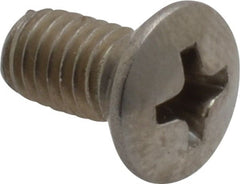 Value Collection - #10-32 UNF, 3/8" OAL Phillips Drive Machine Screw - Oval Head, Grade 18-8 Stainless Steel, Uncoated, Without Washer - Exact Tooling