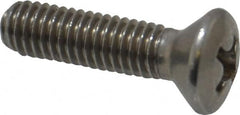 Value Collection - #10-32 UNF, 3/4" OAL Phillips Drive Machine Screw - Oval Head, Grade 18-8 Stainless Steel, Uncoated, Without Washer - Exact Tooling