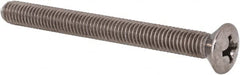 Value Collection - #10-32 UNF, 2" OAL Phillips Drive Machine Screw - Oval Head, Grade 18-8 Stainless Steel, Uncoated, Without Washer - Exact Tooling
