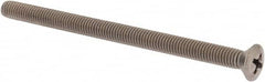 Value Collection - #10-32 UNF, 3" OAL Phillips Drive Machine Screw - Oval Head, Grade 18-8 Stainless Steel, Uncoated, Without Washer - Exact Tooling