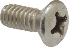 Value Collection - 1/4-20 UNC, 5/8" OAL Phillips Drive Machine Screw - Oval Head, Grade 18-8 Stainless Steel, Uncoated, Without Washer - Exact Tooling
