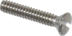 Value Collection - #6-32 UNC, 3/4" OAL Slotted Drive Machine Screw - Oval Head, Grade 18-8 Stainless Steel, Uncoated, Without Washer - Exact Tooling