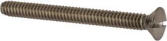 Value Collection - #10-24 UNC, 2" OAL Slotted Drive Machine Screw - Oval Head, Grade 18-8 Stainless Steel, Uncoated, Without Washer - Exact Tooling