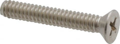 Value Collection - #10-32 UNF, 1" OAL Slotted Drive Machine Screw - Oval Head, Grade 18-8 Stainless Steel, Uncoated, Without Washer - Exact Tooling