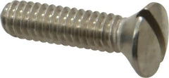 Value Collection - 1/4-20 UNC, 1" OAL Slotted Drive Machine Screw - Oval Head, Grade 18-8 Stainless Steel, Uncoated, Without Washer - Exact Tooling