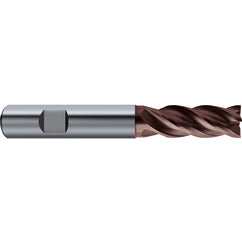 3/4x3/4x1-1/2x4 4Fl Carbide RF100 Diver End Mill-.0240 Chamfer-Weldon Shank-nano-Si - Exact Tooling