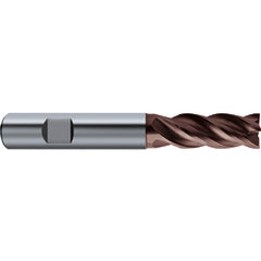 1/2x1/2x1x3-1/2 4Fl Carbide RF100 Diver End Mill-.0161 Chamfer-Weldon Shank-nano-Si - Exact Tooling