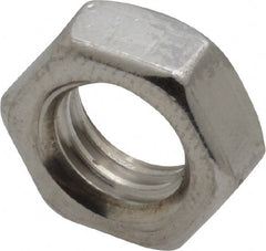 Value Collection - 3/8-16 UNC Stainless Steel Right Hand Hex Jam Nut - 9/16" Across Flats, 7/32" High, Uncoated - Exact Tooling