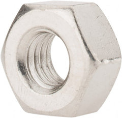 Value Collection - 3/8-16 UNC Stainless Steel Right Hand Heavy Hex Nut - 11/16" Across Flats, 23/64" High, Uncoated - Exact Tooling