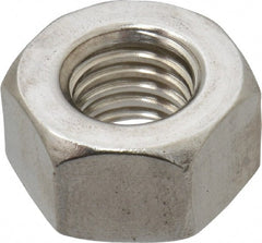 Value Collection - 1/2-13 UNC Stainless Steel Right Hand Heavy Hex Nut - 7/8" Across Flats, 31/64" High, Uncoated - Exact Tooling
