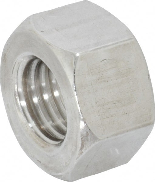 Value Collection - 3/4-10 UNC Stainless Steel Right Hand Heavy Hex Nut - 1-1/4" Across Flats, 47/64" High, Uncoated - Exact Tooling