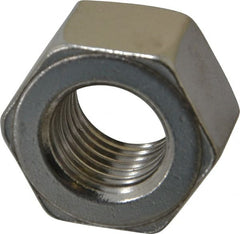 Value Collection - 7/8-9 UNC Stainless Steel Right Hand Heavy Hex Nut - 1-7/16" Across Flats, 55/64" High, Uncoated - Exact Tooling