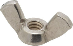 Value Collection - #10-24 UNC, Stainless Steel Standard Wing Nut - Grade 18-8, 0.91" Wing Span, 0.47" Wing Span - Exact Tooling