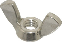 Value Collection - 1/4-20 UNC, Stainless Steel Standard Wing Nut - Grade 18-8, 1.1" Wing Span, 0.57" Wing Span - Exact Tooling