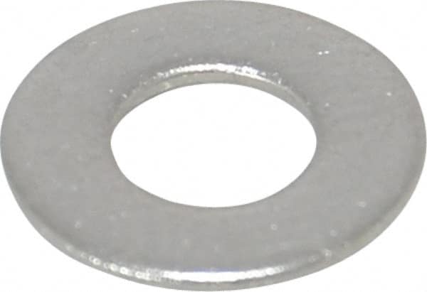 Value Collection - #10 Screw, Grade 18-8 Stainless Steel Standard Flat Washer - 13/64" ID x 7/16" OD, 0.031" Thick - Exact Tooling
