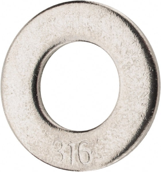Value Collection - 5/16" Screw, Grade 316 Stainless Steel Standard Flat Washer - 11/32" ID x 11/16" OD, 0.065" Thick - Exact Tooling
