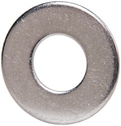 Value Collection - 1/2" Screw, Grade 316 Stainless Steel Standard Flat Washer - 17/32" ID x 1-1/16" OD, 0.095" Thick - Exact Tooling
