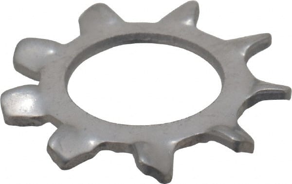 Value Collection - 1/4" Screw, 0.267" ID, Stainless Steel External Tooth Lock Washer - 0.51" OD, Grade 410 - Exact Tooling