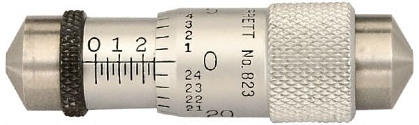 Starrett - 1-1/2 to 2 Inch Range, Mechanical Inside Caliper Micrometer - 0.001 Inch Graduation - Exact Tooling