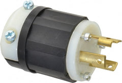 Leviton - 250 VAC, 30 Amp, L6-30P Configuration, Industrial Grade, Self Grounding Plug - 1 Phase, 2 Poles, 0.385 to 0.86 Inch Cord Diameter - Exact Tooling