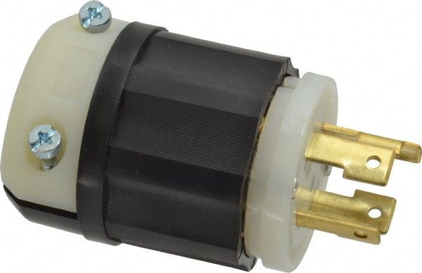 Leviton - 125/250 VAC, 30 Amp, L14-30P Configuration, Industrial Grade, Self Grounding Plug - 1 Phase, 3 Poles, 0.595 to 1.15 Inch Cord Diameter - Exact Tooling