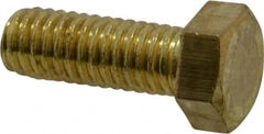 Value Collection - 3/8-16 UNC, 1" Length Under Head Hex Head Cap Screw - Brass, 9/16" Hex - Exact Tooling