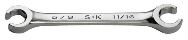 SK - 1/4 x 5/16", Chrome Finish, Open End Flare Nut Wrench - Exact Tooling