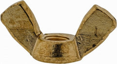 Value Collection - #10-32 UNF, Brass Standard Wing Nut - 0.91" Wing Span, 0.47" Wing Span - Exact Tooling