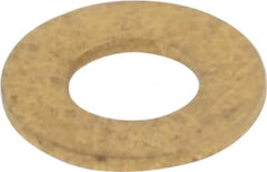 Value Collection - #6 Screw, Brass Standard Flat Washer - 0.147" ID x 5/16" OD, 0.025" Thick, Plain Finish - Exact Tooling