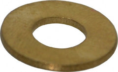 Value Collection - #20 Screw, Brass Standard Flat Washer - 0.334" ID x 3/4" OD, 0.056" Thick, Plain Finish - Exact Tooling