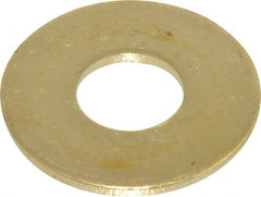 Value Collection - 1/2" Screw, Brass Standard Flat Washer - 0.562" ID x 1-3/8" OD, 0.091" Thick, Plain Finish - Exact Tooling