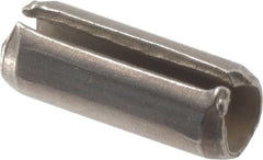 Value Collection - 3/32" Diam x 1/4" Long Slotted Spring Pin - Grade 420 Stainless Steel, Bright Finish - Exact Tooling