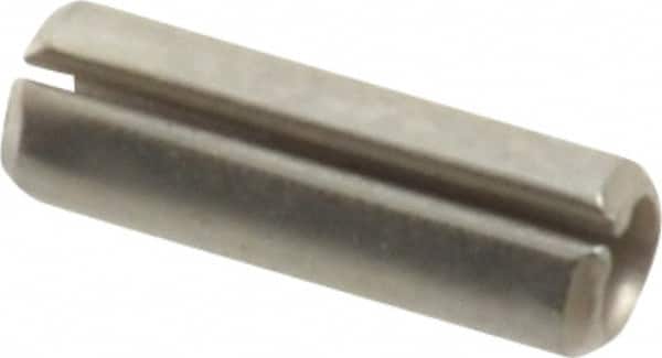 Value Collection - 3/32" Diam x 5/16" Long Slotted Spring Pin - Grade 420 Stainless Steel, Bright Finish - Exact Tooling