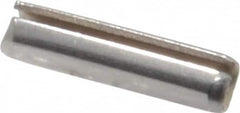 Made in USA - 3/32" Diam x 3/8" Long Slotted Spring Pin - Grade 420 Stainless Steel, Bright Finish - Exact Tooling