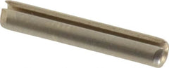 Made in USA - 3/32" Diam x 9/16" Long Slotted Spring Pin - Grade 420 Stainless Steel, Bright Finish - Exact Tooling