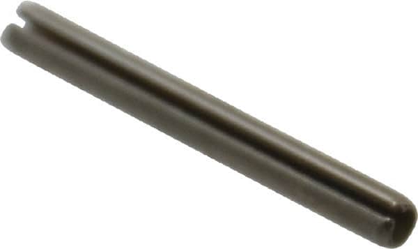 Made in USA - 3/32" Diam x 7/8" Long Slotted Spring Pin - Grade 420 Stainless Steel, Bright Finish - Exact Tooling