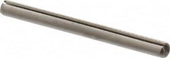 Made in USA - 3/32" Diam x 1-1/8" Long Slotted Spring Pin - Grade 420 Stainless Steel, Bright Finish - Exact Tooling