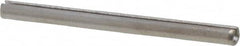 Made in USA - 3/32" Diam x 1-1/4" Long Slotted Spring Pin - Grade 420 Stainless Steel, Bright Finish - Exact Tooling