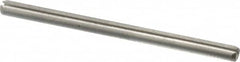 Made in USA - 3/32" Diam x 1-1/2" Long Slotted Spring Pin - Grade 420 Stainless Steel, Bright Finish - Exact Tooling