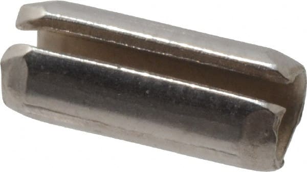 Made in USA - 1/8" Diam x 5/16" Long Slotted Spring Pin - Grade 420 Stainless Steel, Bright Finish - Exact Tooling