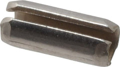 Made in USA - 1/8" Diam x 5/16" Long Slotted Spring Pin - Grade 420 Stainless Steel, Bright Finish - Exact Tooling