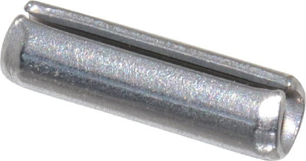 Made in USA - 1/8" Diam x 7/16" Long Slotted Spring Pin - Grade 420 Stainless Steel, Bright Finish - Exact Tooling