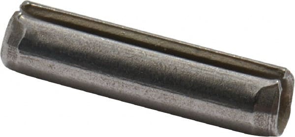 Made in USA - 1/8" Diam x 1/2" Long Slotted Spring Pin - Grade 420 Stainless Steel, Bright Finish - Exact Tooling