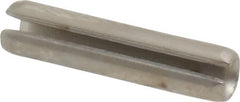 Made in USA - 1/8" Diam x 9/16" Long Slotted Spring Pin - Grade 420 Stainless Steel, Bright Finish - Exact Tooling