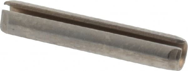 Made in USA - 1/8" Diam x 11/16" Long Slotted Spring Pin - Grade 420 Stainless Steel, Bright Finish - Exact Tooling
